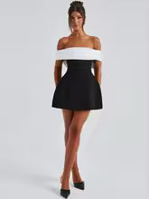 Mozision Bow Backless Sexy Mini Dress