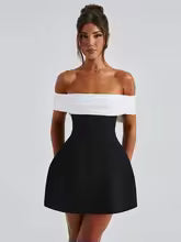 Mozision Bow Backless Sexy Mini Dress