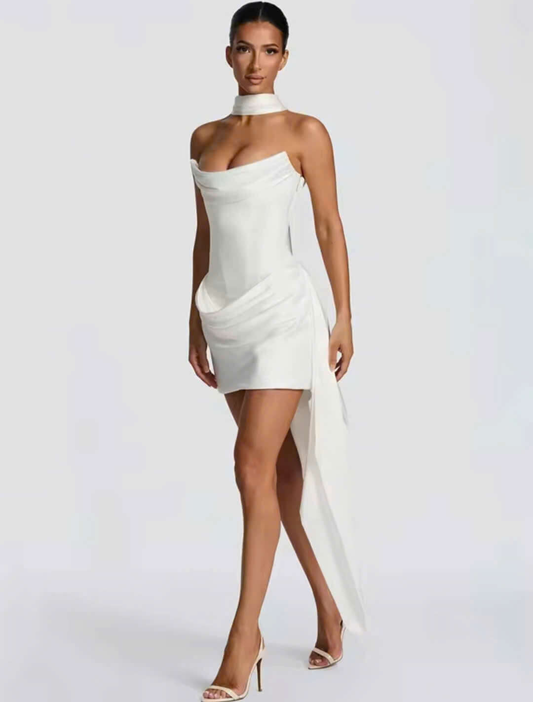 Mozision Off-Shoulder Strapless Mini Dress