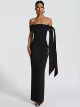 Mozision Off-shoulder Strapless Sexy Maxi Dress